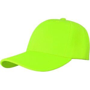 Unisex Neon Green Athletic Adjustable Strap Casual Running Classic Baseball Cap